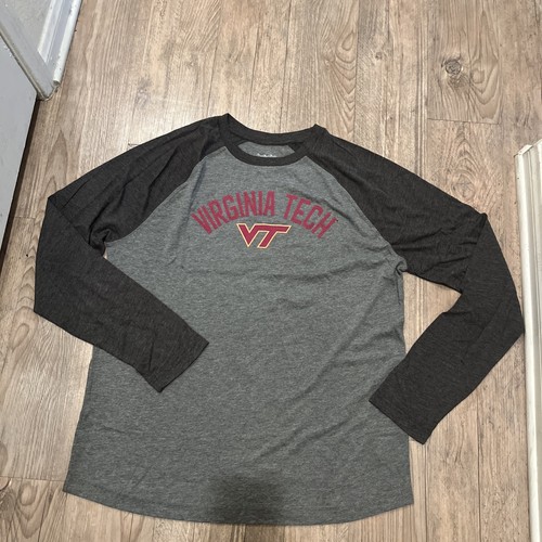 NWOT Captivating Virginia Tech Hokies Long Sleeve Men's Gray T-Shirt Size XL