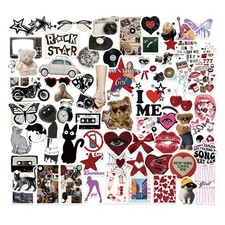 170PCS Y2K Grunge Stickers, Aesthetic Downtown Girls Pack Cool Colorful