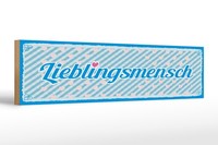 Holzschild Spruch 46X10 Cm Lieblingsmensch Blaues Herz Deko Schild