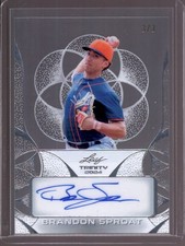 BRANDON SPROAT 2024 Leaf Trinity Clear #CA-BS1 Silver Autograph Auto #3/3