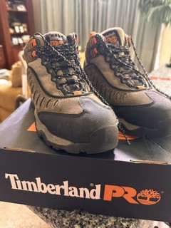 Timberland PRO Low Top Lace Up Work Shoes Gray/Black/Orange with Box