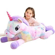 Giant Unicorn Plush Toy - Jumbo Soft Stuffed Animal for Kids Gifts, 43 inches