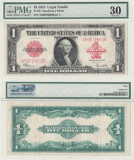 1923 $1 Legal Tender Note Fr-40 PMG VF-30