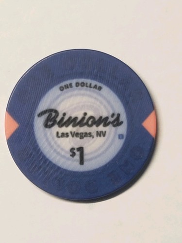 1.00 Chip from Binion's Casino New Style Las Vegas Nevada 