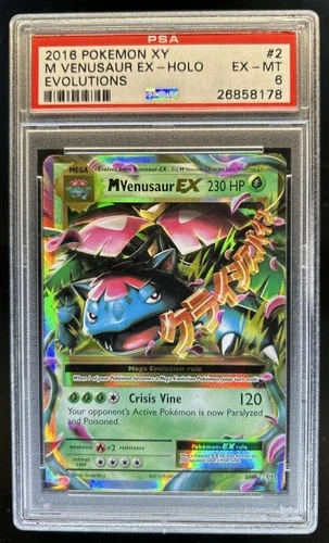 2016 Pokemon XY Evolutions Mega Venusaur EX Holo #2/108 PSA 6