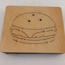 Hamburger Food Beef Ellison Educational Equipment Accucut Wooden Dies - 6"x5" 