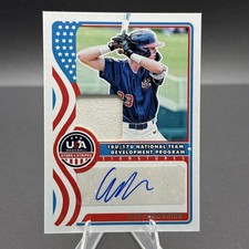 2025 Panini Stars & Stripes Alex Harrington Auto Patch Jersey Team USA Rookie