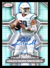 2024 SAGE Grayson McCall Hyper Peak Performance AUTO /25 #PKA-GM NC State RC