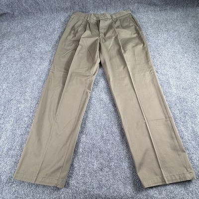 Wrangler Five Star Khakis Men 36x32 Tan Pants Relaxed Y2K Classic Preppy Office