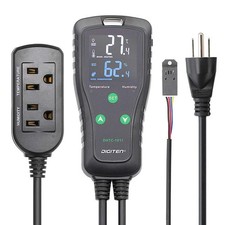 Temperature  Humidity Controller - Outlet Plug-in Thermostat  Humidistat fo...