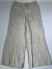 New Reformation Declan Linen Wide Leg Pants Oatmeal Size XL Women  s