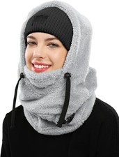 Shy Velvet Balaclava Wind-Resistant Winter Face Mask,Fleece Ski Mask for Men