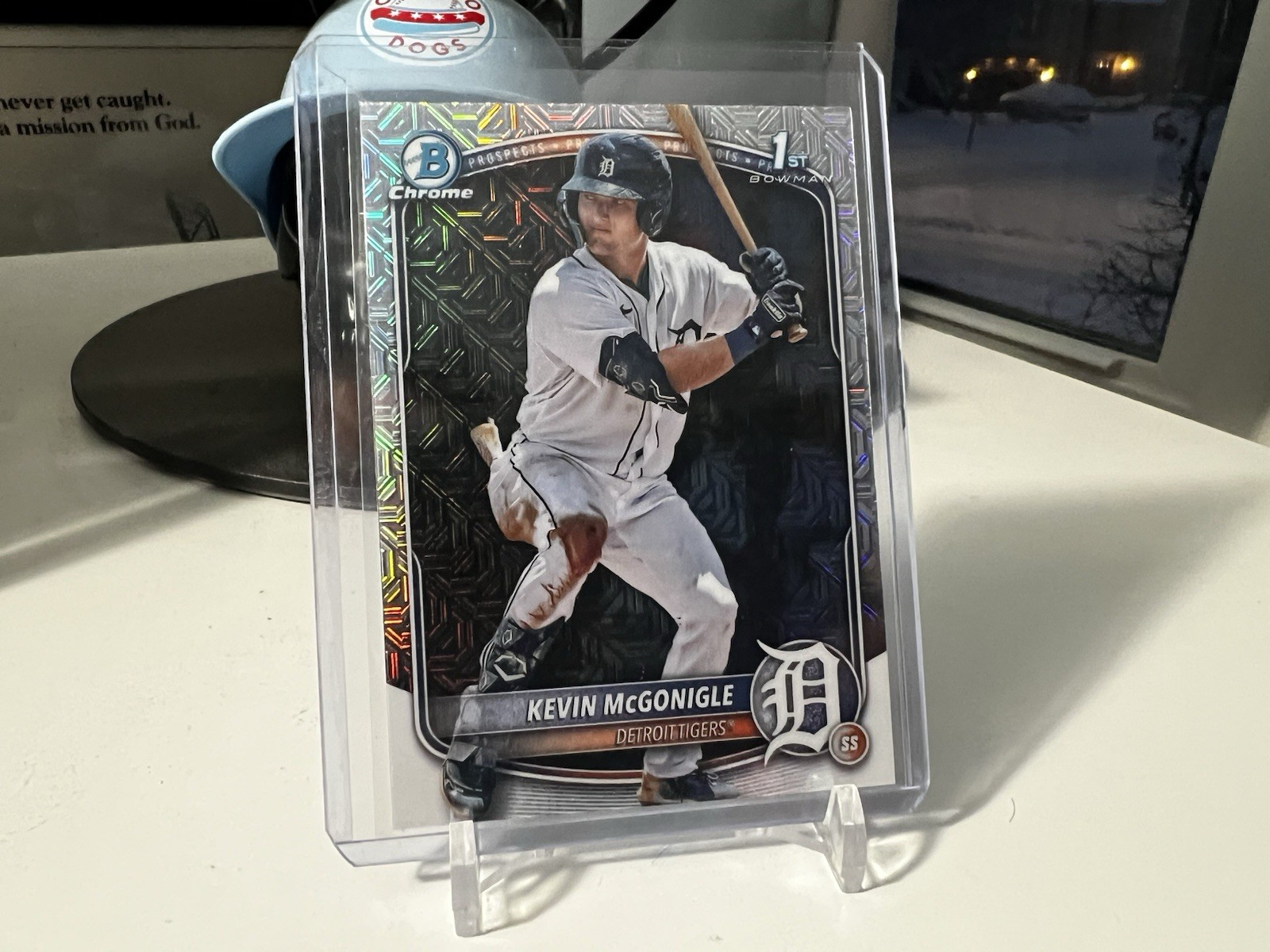 2025 Bowman Chrome KEVIN MCGONIGLE #BCP79 1ST RC Mojo Refractor Detroit Tigers