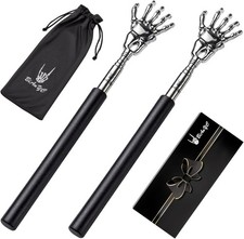 2-Pack Skeleton Hand Back Scratcher Portable Extendable Telescopic Ghost...