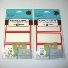 2 Packs Martha Stewart Home Office Avery 18 Ct Textured Red Labels 1 5/8 x 3 3/4