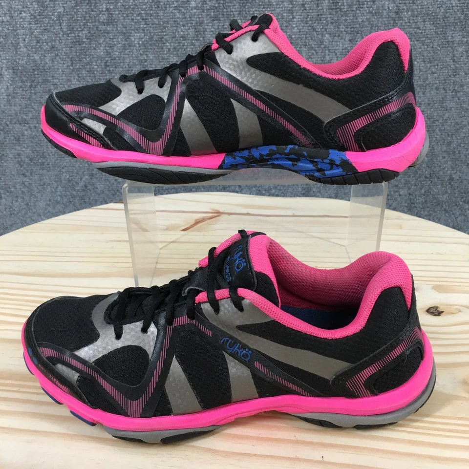 Ryka Shoes Womens 6.5 M Influence Athletic Training Sneakers Black Pink Lace Up - Image 2 of 4