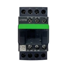 LC1DT25G7 IEC contactor, 25A resistive, 4 pole, 2 NO2 NC, 120VAC open style