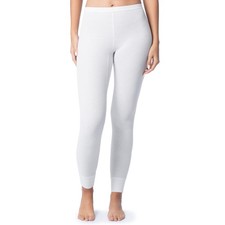 Indera Women's Traditional Long Johns Thermal Underwear Pant White Small