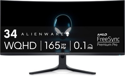 Alienware AW3423DWF 34in Curved Ultrawide QD-OLED 3440x1440 165Hz Gaming Monitor