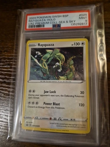 2024 Pokemon SWSH BSP Rayquaza Holo Crown Zenith Coll Sea&Sky #029 PSA 9 Mint