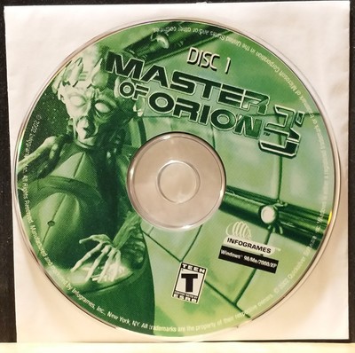 Master of Orion 3 PC Game  Disc #1 Disc Only