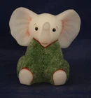 Fenton Elephant Figurine 2.5" tall White Opal Hand Painted Christmas
