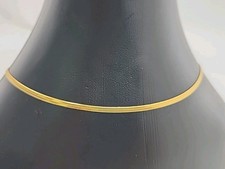 Louise Carter Chelsea Herringbone Gold-Toned Necklace Stainless Steel w/18K Gold