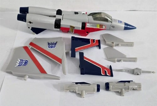 B-161 VINTAGE 1980'S HASBRO G1 TRANSFORMERS DECEPTICON STARSCREAM ACTION FIGURE