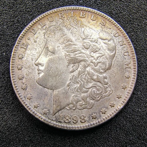 1898-P Morgan Silver Dollar $1 - Philadelphia Mint- AU-Unc. Details - Cleaned