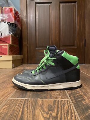 VTG Nike Dunk High Anthracite 317982-031 Basketball Shoes Men\'s 10 Green 2008 Nike Men main image 4
