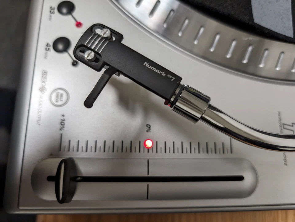 Numark TT USB Professional DJ Turntable Works Needs New Needle Silver  - Image 3 of 4