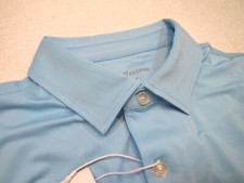 Hickey Freeman Performance Fabric Solid Sky Blue Polo Golf Shirt NWT XL 89