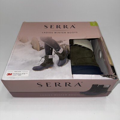 Ladies Winter Boots Size 7 Lace Up Style 3M Thinsulate Durable Shell & Outsole