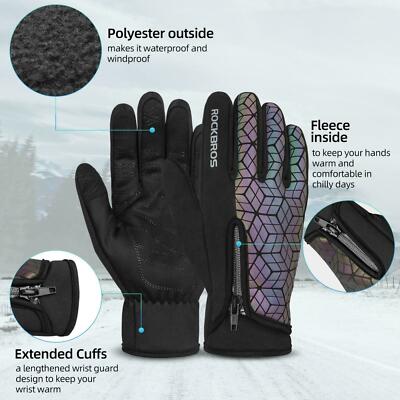 ROCKBROS Winter Handschuhe Damen Herren Fahrrad Thermo Warme Touchscreen |  eBay.de