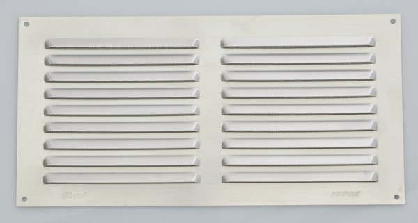 Wetterschutzgitter LüFtungsgitter Aluminium Natur 15 X 30 Cm Mit Fliegendraht-image