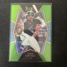 Jesus Sanchez 2022 Panini Select Baseball Prizm Green 146 #d 2/5 SSP Marlins NMT