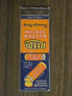Reed's Butterscotch Matchbook Cover / Reed Candy - Chicago, Illinois