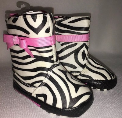 zebra print infant shoes