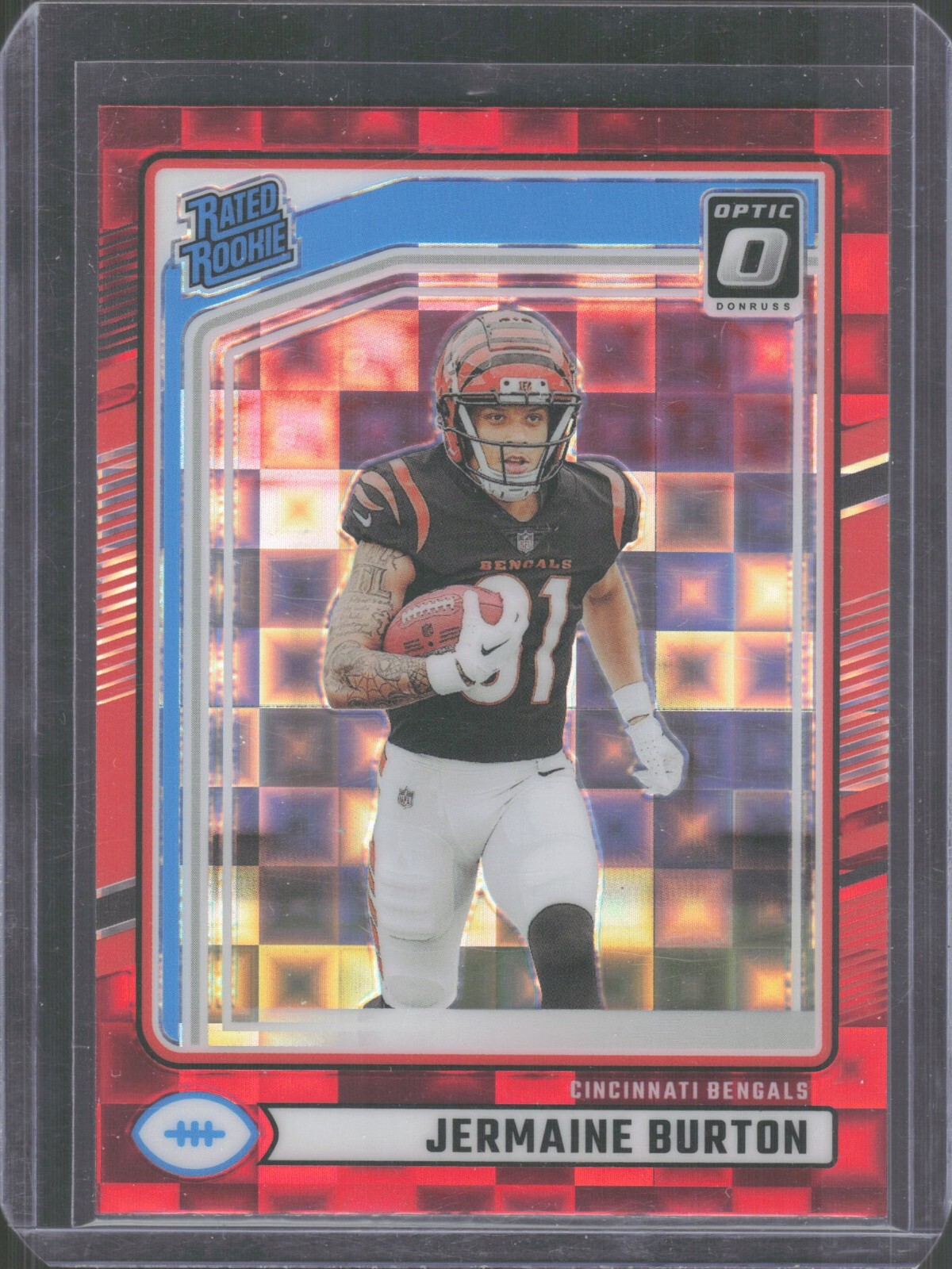 2024 Donruss Optic Rated Rookies Preview Red Pandora #368 Jermaine Burton