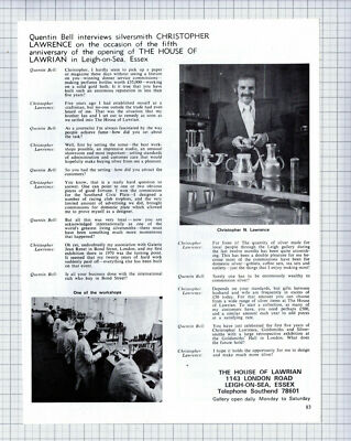 (5557) House of Lawrian Christopher Lawrence Quentin Bell Interview - 1973