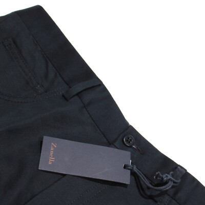 Zanella NWT 5 Pocket Jean Cut Pants Size 32 US In Solid Blue Cotton Blend