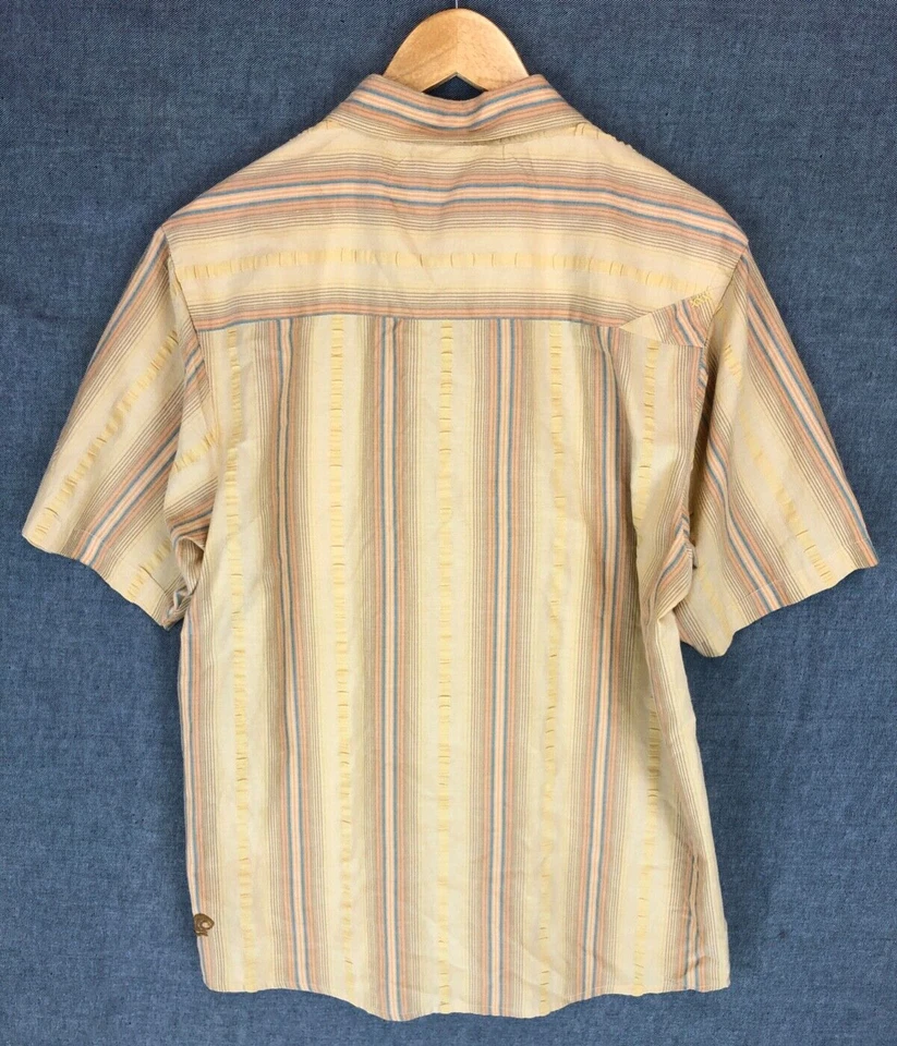 Prana Shirt Men's L Short Sleeve Button Up Club Cocktail Casual Party Lounge - Image 2 of 4