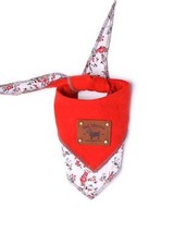 Red Floral Reversible Bandana