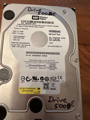 WD 500G Blue 3.5'' internal desktop hard drive, 5400RPM
