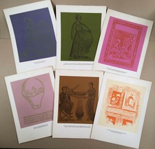Six c.1950s-60s OBSTETRICAL PREGNANCY BIRTH Related Middle Ages Print Images