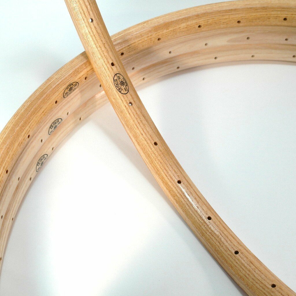 CB ITALIA pair (#2 rims) VIAGGIO wooden rims for pneumatic tires