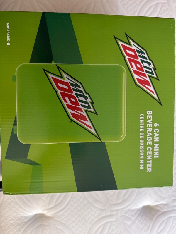 Mountain Dew MIS134MD 6-Can Mini Fridge new in book