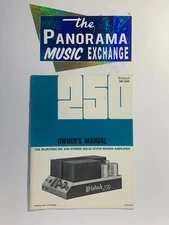 Vintage McIntosh MC-250 Stereo Solid State Power Amplifier Owner’s Manual 