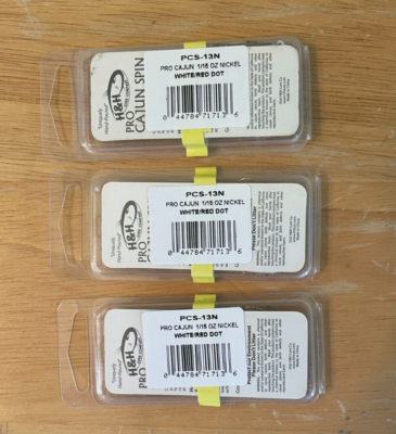 Leurres H&H Lures CAJUN Spins 1/32 Oz – 7 Douzaines, Neufs En Emballage – Pêche En Eau Douce