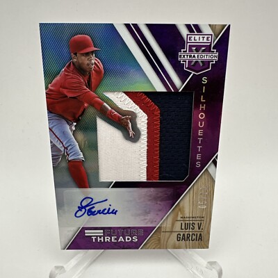 Luis V. Garcia 2017 Elite Extra Edition Future Threads Autograph Patch RC 5/10